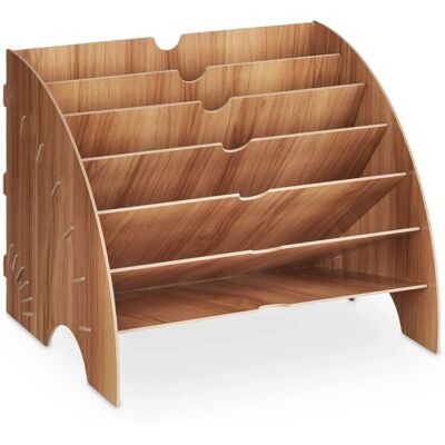 Relaxdays Dokumentenablage MDF Dunkelbraun 6 Fächer 27 cm x 34 cm x 27 cm 1,6 kg Relaxdays Dokumentenablage MDF Dunkelbraun 6 Fächer 27 cm x 34 cm x 27 cm 1,6 kg