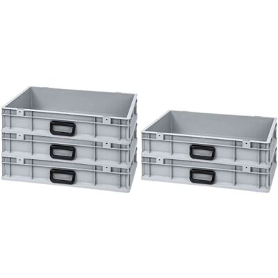 PROREGAL Spar Set 5x Eurobox Nextgen Portable Uno HxBxT 12 x 40 x 60 cm 23 Liter Eurobehälter Transportbox Transportbehälter Stapelbehälter PROREGAL Spar Set 5x Eurobox Nextgen Portable Uno HxBxT 12 x 40 x 60 cm 23 Liter Eurobehälter Transportbox Transportbehälter Stapelbehälter