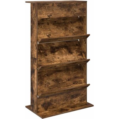 vidaXL Magazinregal Geräucherte Eiche 70 x 41 x 126 cm Holzwerkstoff 899531 vidaXL Magazinregal Geräucherte Eiche 70 x 41 x 126 cm Holzwerkstoff 899531