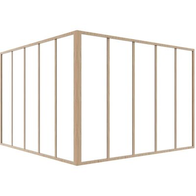 Vente-unique Glaswand Bayview Naturfarben Hell 150 cm Vente-unique Glaswand Bayview Naturfarben Hell 150 cm
