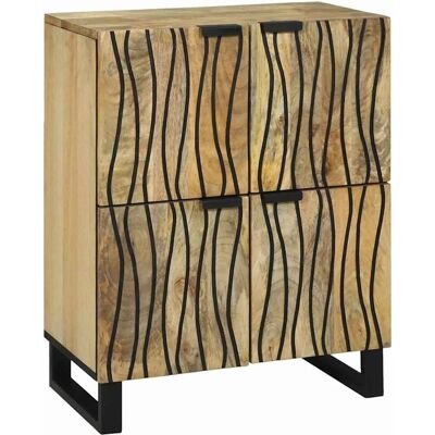 vidaXL Sideboard Braun 60 x 33 x 75 cm massives Mangoholz 4017962 vidaXL Sideboard Braun 60 x 33 x 75 cm massives Mangoholz 4017962