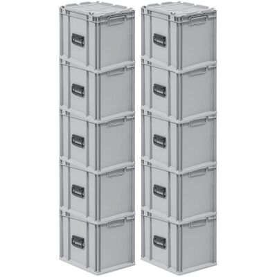 PROREGAL Spar Set 10x Eurobox Nextgen Portable HxBxT 335 x 30 x 40 cm 30 Liter Eurobehälter Transportbox Transportbehälter Stapelbehälter PROREGAL Spar Set 10x Eurobox Nextgen Portable HxBxT 335 x 30 x 40 cm 30 Liter Eurobehälter Transportbox Transportbehälter Stapelbehälter