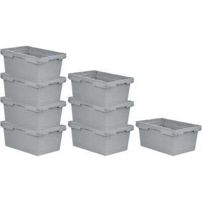 PROREGAL Mega Deal 8x Conical Mehrweg-Stapelbehälter Grau HxBxT 27,3 x 40 x 60cm 47 Liter Lagerbox Eurobox Transportbox Transportbehälter PROREGAL Mega Deal 8x Conical Mehrweg-Stapelbehälter Grau HxBxT 27,3 x 40 x 60cm 47 Liter Lagerbox Eurobox Transportbox Transportbehälter