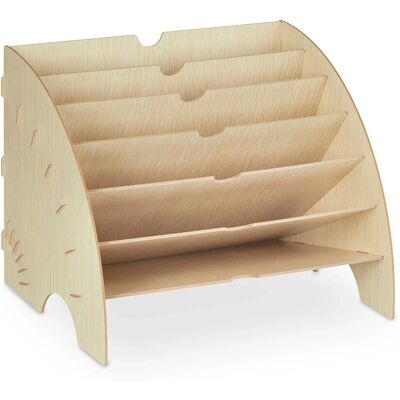 Relaxdays Dokumentenablage MDF Hellbraun 6 Fächer 27 cm x 34 cm x 27 cm 1,6 kg Relaxdays Dokumentenablage MDF Hellbraun 6 Fächer 27 cm x 34 cm x 27 cm 1,6 kg