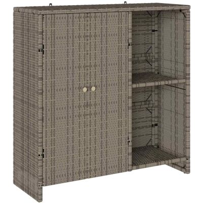 VidaXL Stauraumbox - Modernes Grau Rattan - Mehrere Fächer VidaXL Stauraumbox - Modernes Grau Rattan - Mehrere Fächer