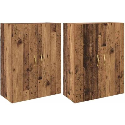 vidaXL Wandmontierte Schränke 2 Stk Altholz 69,5 x 34 x 90 cm 3394518 vidaXL Wandmontierte Schränke 2 Stk Altholz 69,5 x 34 x 90 cm 3394518