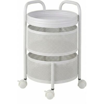 Floordirekt Rollwagen Henry Küchenwagen Servierwagen 3 Etagen Weiß 28 x 28 x 43 cm Floordirekt Rollwagen Henry Küchenwagen Servierwagen 3 Etagen Weiß 28 x 28 x 43 cm