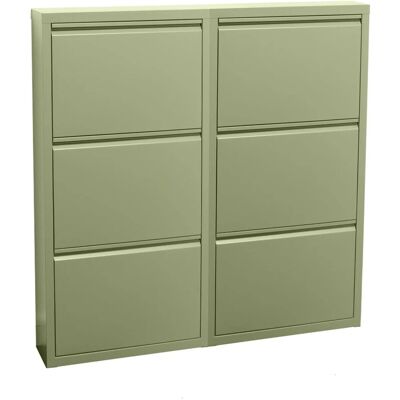 ebuy24 Møbel24 Pisa Grüner Metall Schuhe Schrank - Schuhaufbewahrung ebuy24 Møbel24 Pisa Grüner Metall Schuhe Schrank - Schuhaufbewahrung