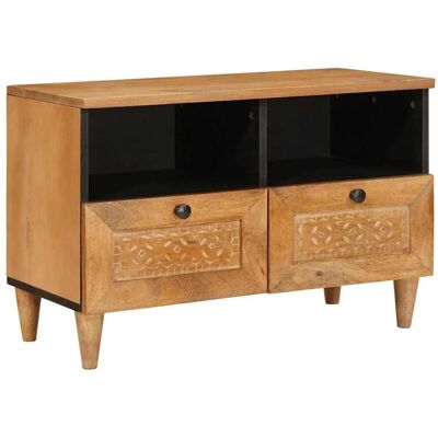 vidaXL TV-Einheiten mit Regal Hellbraun 70 x 33 x 46 cm Holzwerkstoff 4018081 vidaXL TV-Einheiten mit Regal Hellbraun 70 x 33 x 46 cm Holzwerkstoff 4018081