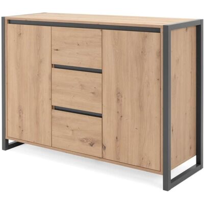 Furn.Design Kommode Eiche Artisan und Grau 120 cm Viel Stauraum Industrial Malta Furn.Design Kommode Eiche Artisan und Grau 120 cm Viel Stauraum Industrial Malta