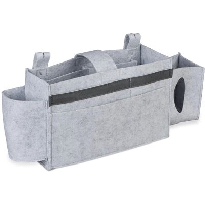 Relaxdays Betttasche Filz Hellgrau mit 8 Fächern 23 cm x 43 cm x 11 cm 0,24 kg Relaxdays Betttasche Filz Hellgrau mit 8 Fächern 23 cm x 43 cm x 11 cm 0,24 kg