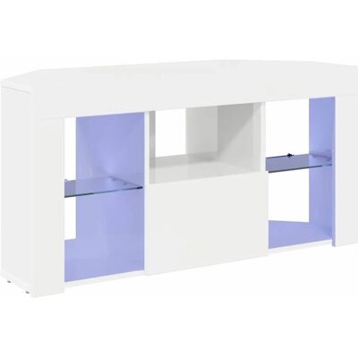 vidaXL Eck-LED-TV-Schrank Wandmontiert Hochglanz Weiß 100 x 40 x 50 cm 889799 vidaXL Eck-LED-TV-Schrank Wandmontiert Hochglanz Weiß 100 x 40 x 50 cm 889799