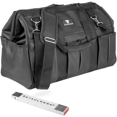 STAHLWERK Werkzeugtasche Stabile XL Montagetasche Elektrikertasche 21 Fächer STAHLWERK Werkzeugtasche Stabile XL Montagetasche Elektrikertasche 21 Fächer