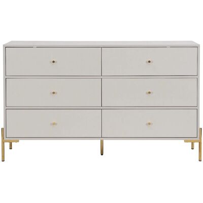 Vente-unique Kommode Milavia Beige Goldfarben 140 cm Vente-unique Kommode Milavia Beige Goldfarben 140 cm