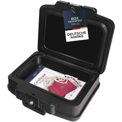 HMF 250452 Feuerfeste Wasserdichte Dokumentenbox DIN A4 44 x 16 x 33 cm Schwarz HMF 250452 Feuerfeste Wasserdichte Dokumentenbox DIN A4 44 x 16 x 33 cm Schwarz