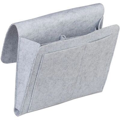 Relaxdays Betttasche Filz Hellgrau 5 Fächer 26 cm x 28 cm x 5 cm 180 g Relaxdays Betttasche Filz Hellgrau 5 Fächer 26 cm x 28 cm x 5 cm 180 g