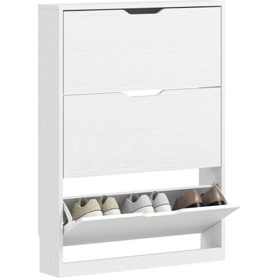 HOMCOM Schuhschrank Spanplatte 80L x 17B x 108H cm Weiß HOMCOM Schuhschrank Spanplatte 80L x 17B x 108H cm Weiß