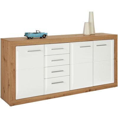 Mömax Sideboard Malta in Weiß/Eichefarben Mömax Sideboard Malta in Weiß/Eichefarben