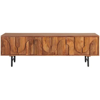 Vente-unique Tv-Board Mizoram Naturfarben Dunkel Naturfarben Hell 160 cm Vente-unique Tv-Board Mizoram Naturfarben Dunkel Naturfarben Hell 160 cm