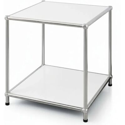 Floordirekt Metallregal Concept Epure MK-012 Beistelltisch 40 x 40 x 46 cm Weiß Floordirekt Metallregal Concept Epure MK-012 Beistelltisch 40 x 40 x 46 cm Weiß