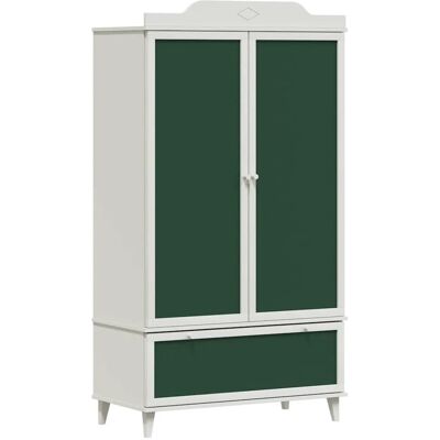 vidaXL Kreidetafel Kleiderschrank mit Schubladen Weiß Holzwerkstoff 42003034 vidaXL Kreidetafel Kleiderschrank mit Schubladen Weiß Holzwerkstoff 42003034