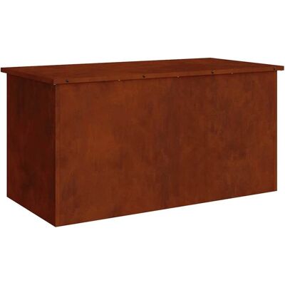 vidaXL Außenlagerbox Rostig 100 x 50,5 x 50 cm Stahl 874566 vidaXL Außenlagerbox Rostig 100 x 50,5 x 50 cm Stahl 874566