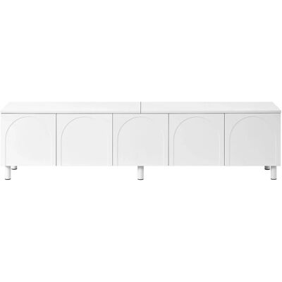 Merax TV-Lowboard 5 Türen Metallfüße PB MDF Stauraum Merax TV-Lowboard 5 Türen Metallfüße PB MDF Stauraum