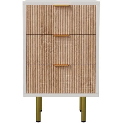 PXloue Kommode mit 3 Schubladen-Schubladenschrank Holzmaserung für Wohnzimmer und Schlafzimmer PXloue Kommode mit 3 Schubladen-Schubladenschrank Holzmaserung für Wohnzimmer und Schlafzimmer