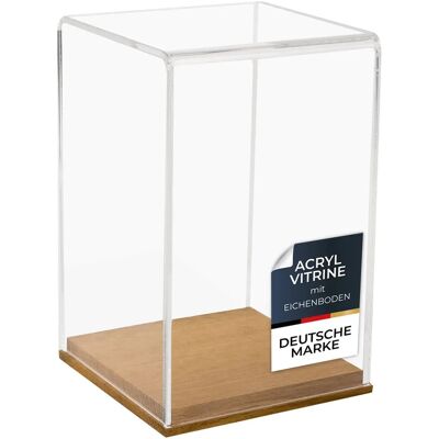 HMF 46881 Acryl Vitrine Schaukasten mit Holzsockel für Figuren 14 x 14 x 22 cm Transparent HMF 46881 Acryl Vitrine Schaukasten mit Holzsockel für Figuren 14 x 14 x 22 cm Transparent