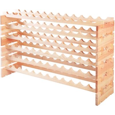 Costway Weinregal - Stapelbares Holzwandregal - Für 72 Flaschen Costway Weinregal - Stapelbares Holzwandregal - Für 72 Flaschen
