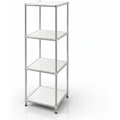 Floordirekt Metallregal Concept Epure MK-005 Verchromt 30 x 30 x 89 cm Weiß Floordirekt Metallregal Concept Epure MK-005 Verchromt 30 x 30 x 89 cm Weiß
