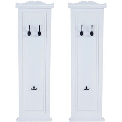 MCW Wandgarderobe H33 2er-Set Weiß Lackiert MCW Wandgarderobe H33 2er-Set Weiß Lackiert