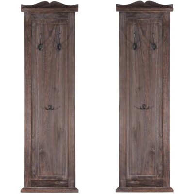 MCW Wandgarderobe H33 2er-Set Braun Shabby MCW Wandgarderobe H33 2er-Set Braun Shabby