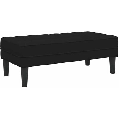 Vidaxl Schwarzes Holz-Synthetikleder-Mittelgroßer robuster Sitz - Möbel Vidaxl Schwarzes Holz-Synthetikleder-Mittelgroßer robuster Sitz - Möbel