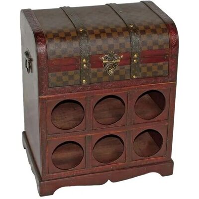 DELUKE Weinregal GEUC Kolonialstil Holz Dunkelbraun 48x41x30,5cm Weinständer Flaschenregal Weinbar Weinschrank DELUKE Weinregal GEUC Kolonialstil Holz Dunkelbraun 48x41x30,5cm Weinständer Flaschenregal Weinbar Weinschrank