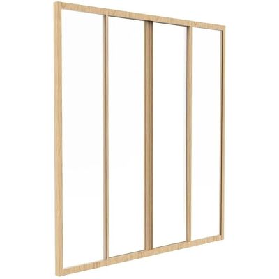 Vente-unique Glaswand Ravena Naturfarben Hell 120 cm Vente-unique Glaswand Ravena Naturfarben Hell 120 cm