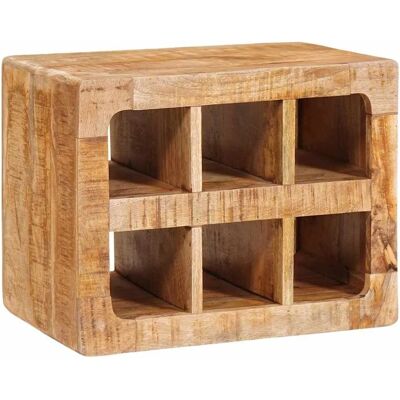 vidaXL Weinregal mit Speicher Braun 44 x 30 x 35 cm Massivholz Mango 4104573 vidaXL Weinregal mit Speicher Braun 44 x 30 x 35 cm Massivholz Mango 4104573