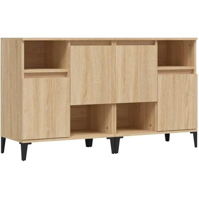 vidaXL 2 St. Sonoma Eiche Sideboard - Moderner Wohnzimmer Schrank vidaXL 2 St. Sonoma Eiche Sideboard - Moderner Wohnzimmer Schrank