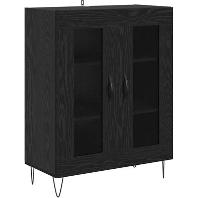 vidaXL Sideboard Schwarz Eichen-Optik 69,5 x 34 x 90 cm Holzwerkstoff 887203 vidaXL Sideboard Schwarz Eichen-Optik 69,5 x 34 x 90 cm Holzwerkstoff 887203
