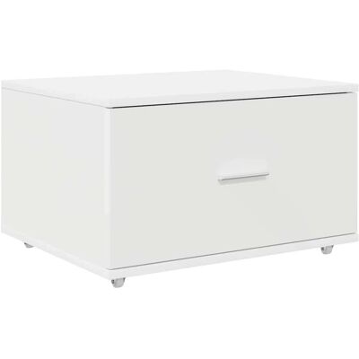 vidaXL Schubladenschrank Mit Rad Weiß 55 x 45 x 31 cm 869306 vidaXL Schubladenschrank Mit Rad Weiß 55 x 45 x 31 cm 869306
