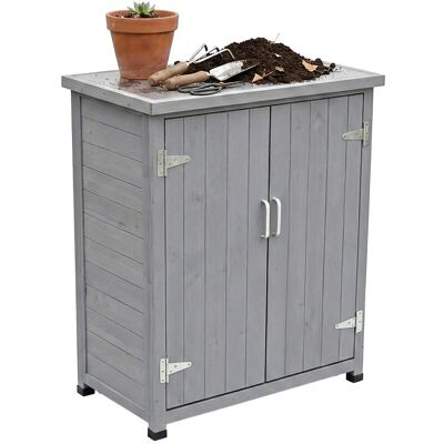 Relaxdays Pflanztisch Tannenholz Stahl Grau mit Unterschrank 90 cm x 75 cm x 40 cm Relaxdays Pflanztisch Tannenholz Stahl Grau mit Unterschrank 90 cm x 75 cm x 40 cm
