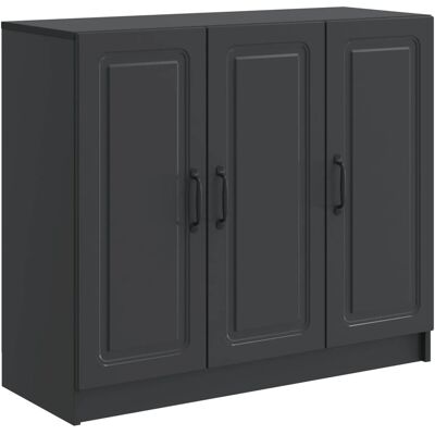 vidaXL Sideboard Schwarz 89 x 34,5 x 77 cm Holzwerkstoff 895796 vidaXL Sideboard Schwarz 89 x 34,5 x 77 cm Holzwerkstoff 895796
