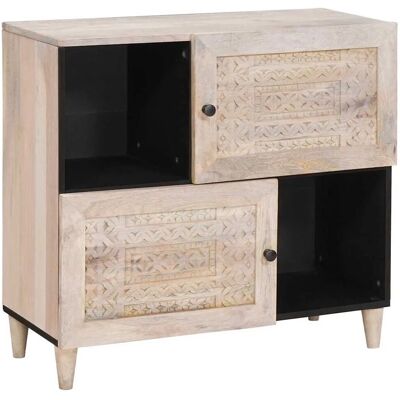 vidaXL Sideboard Weiß 33,5 x 80 x 75 cm 4018143 vidaXL Sideboard Weiß 33,5 x 80 x 75 cm 4018143