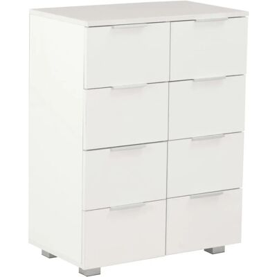 vidaXL High-Glans Weiße Sideboard mit 8 Schubladen vidaXL High-Glans Weiße Sideboard mit 8 Schubladen