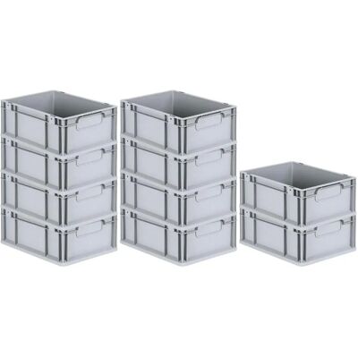 PROREGAL Spar Set 10x Eurobox Nextgen Economy Griffe Geschlossen HxBxT 17 x 30 x 40 cm 16 Liter Eurobehälter Transportbox Transportbehälter PROREGAL Spar Set 10x Eurobox Nextgen Economy Griffe Geschlossen HxBxT 17 x 30 x 40 cm 16 Liter Eurobehälter Transportbox Transportbehälter