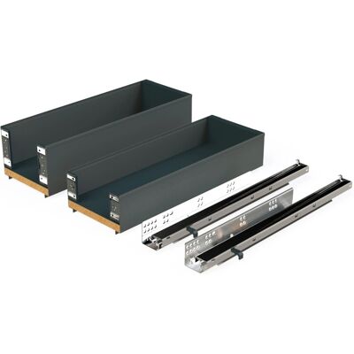 Emuca Seitlich Ausziehbarer Titan Simplex-Flaschenhalter mit Soft-Close Modul 150 mm Anthrazitgrau Emuca Seitlich Ausziehbarer Titan Simplex-Flaschenhalter mit Soft-Close Modul 150 mm Anthrazitgrau