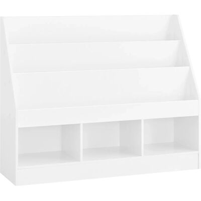 SoBuy Bücherregal Kinderregal mit 3 Ablagefächern und Spielzeug Weiß KMB118-W SoBuy Bücherregal Kinderregal mit 3 Ablagefächern und Spielzeug Weiß KMB118-W