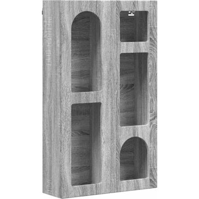 vidaXL Hängeschrank Graues Sonoma 59 x 20 x 100 cm Holzwerkstoff 891370 vidaXL Hängeschrank Graues Sonoma 59 x 20 x 100 cm Holzwerkstoff 891370