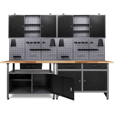 ONDIS24 - Werkstatt-Set - 2x Werkbank - 2x Lochwand - Workbench set ONDIS24 - Werkstatt-Set - 2x Werkbank - 2x Lochwand - Workbench set