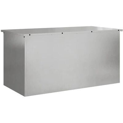 vidaXL Außenlagerbox Silber 100 x 50,5 x 50 cm Stahl 874564 vidaXL Außenlagerbox Silber 100 x 50,5 x 50 cm Stahl 874564